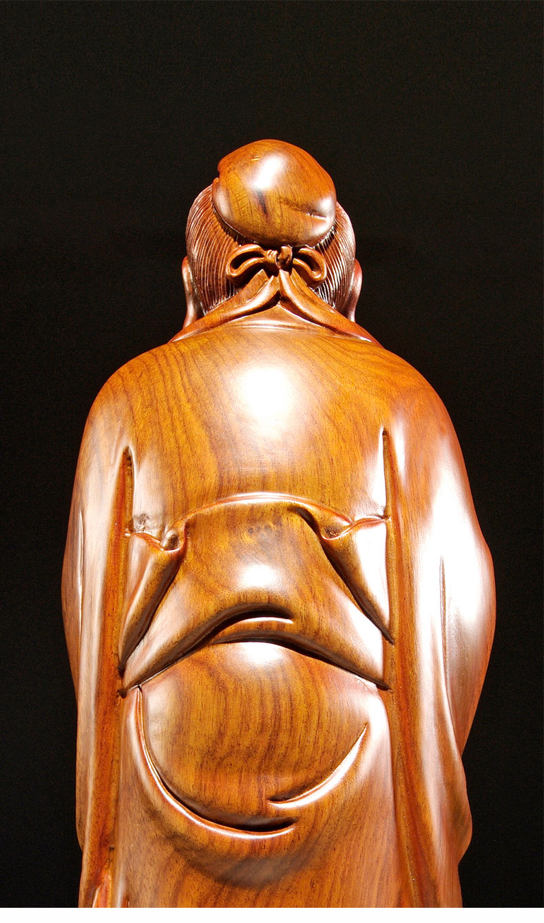 仙莱阁雕刻人物先师孔子雕像摆件孔夫子雕像家居装饰红木教师送礼精雕