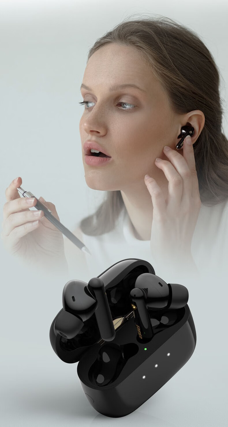 漫步者(edifier) tws nb3 真无线降噪蓝牙耳机 入耳式游戏音乐主动