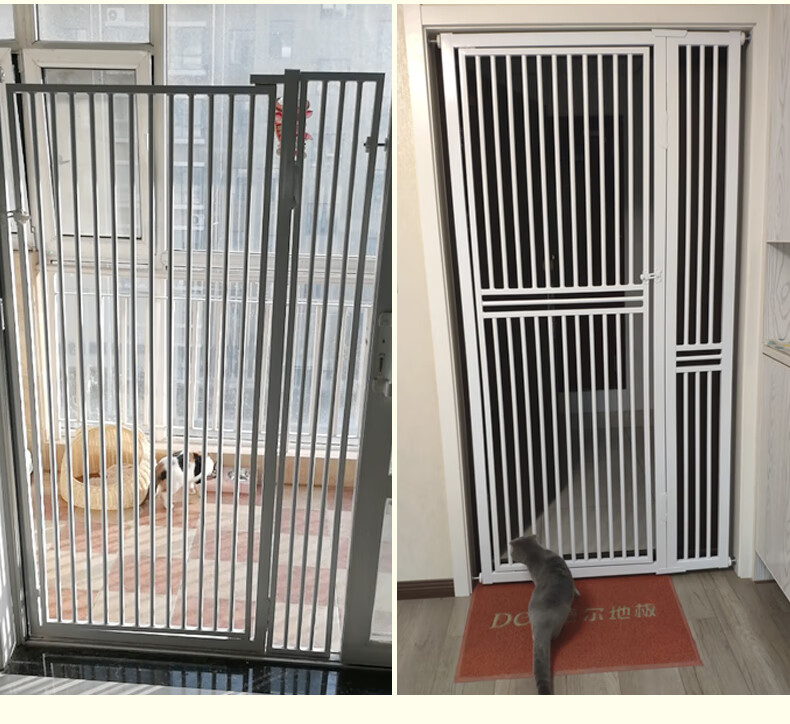 围栏门栏小型犬主卧隔离免打孔宠物挡拦防猫咪狗狗栅栏栏猫护栏防跳