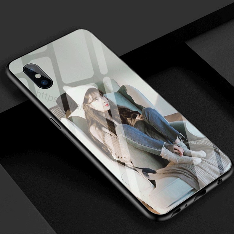 iu李知恩周边适用于iphonex/xs手机壳苹果xr/xsmax钢化玻璃壳韩 y659