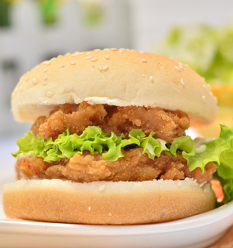 清真鸡腿堡劲脆鸡排900g包12片装裹粉汉堡专用外脆里嫩微辣奶香燕麦味