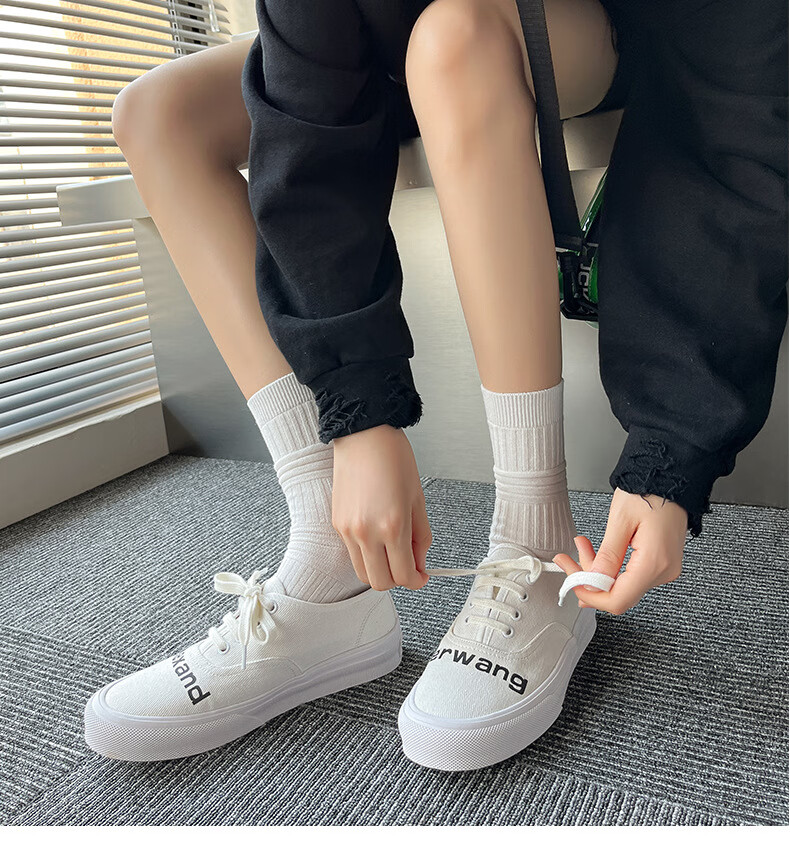 日潮牌小众设计师款cfcl条纹灯笼袜猪大肠袜网红小红书男女中筒袜