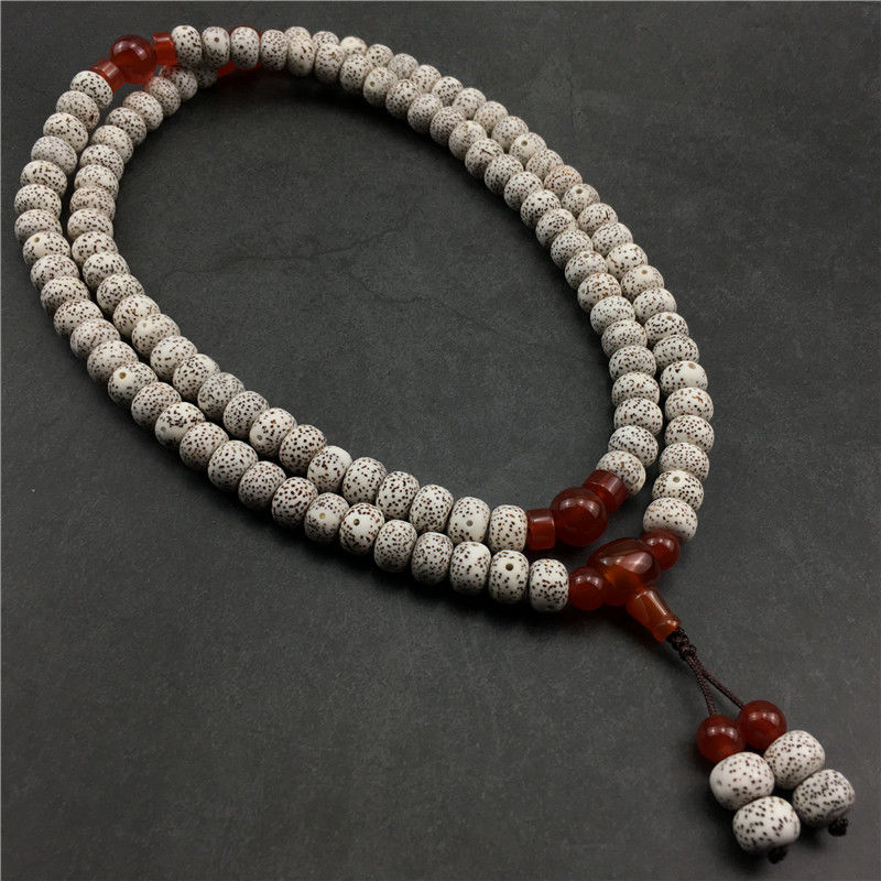 高品质海南高密正月星月菩提子项链男女情侣装饰佛珠108颗天然配饰 油