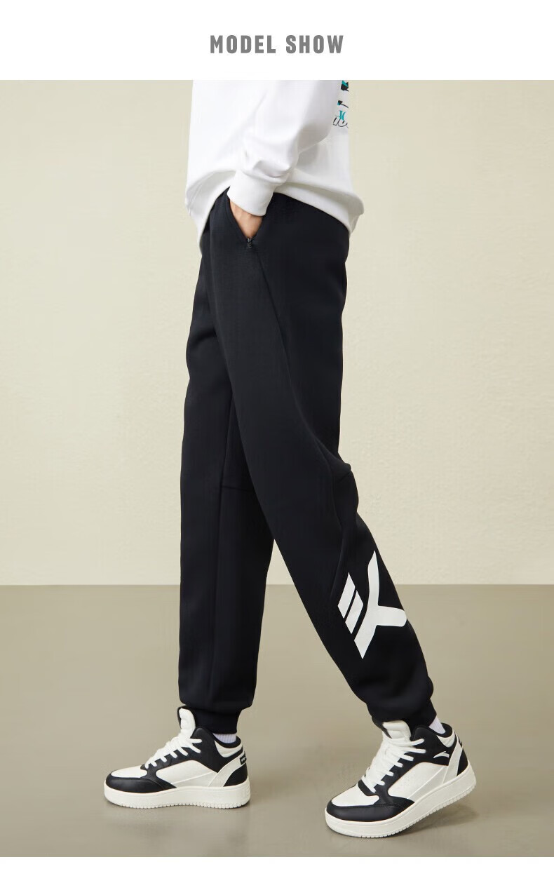 安踏(anta) 安踏kt裤丨卫裤男士运动裤冬季加绒宽松保暖收口束脚裤