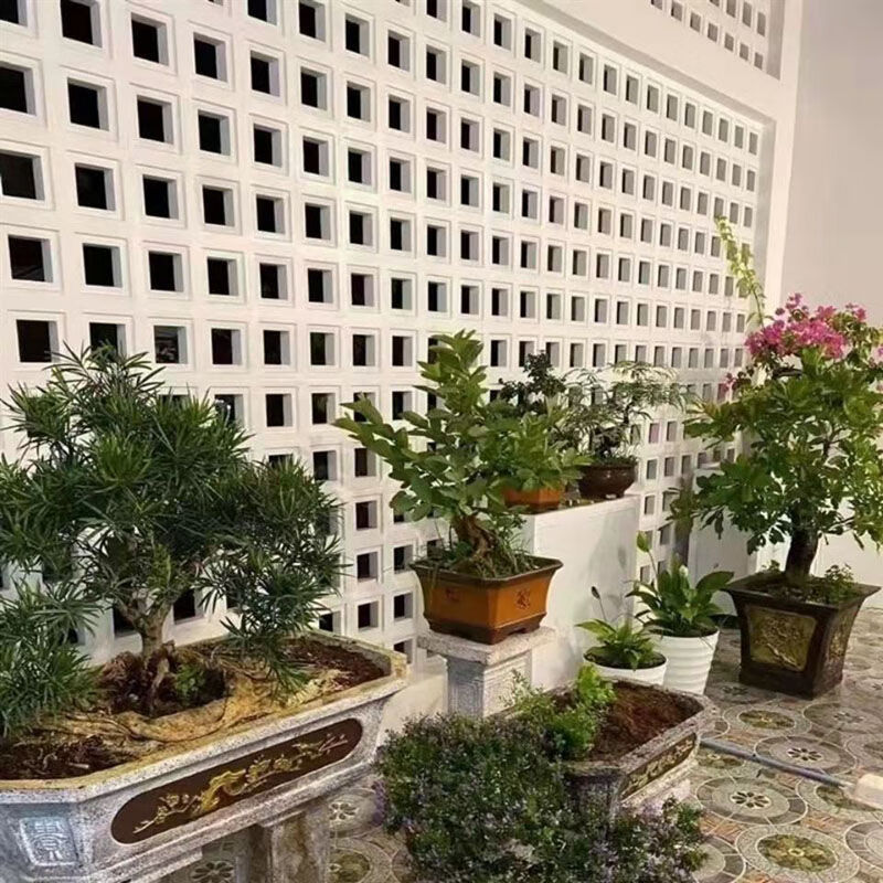 水泥空心砖清水混凝土镂空多孔砖艺术装饰砌块花园露台隔墙吧台砖- 长