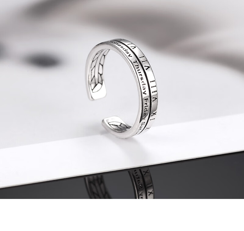 卡尔文·克莱恩(calvin klein)网红戒指男潮个性开口单身食指指环女