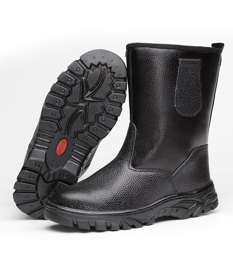 可开票中石油油田专用劳保鞋高筒牛皮防砸钢包头夏季靴子安电焊工工作