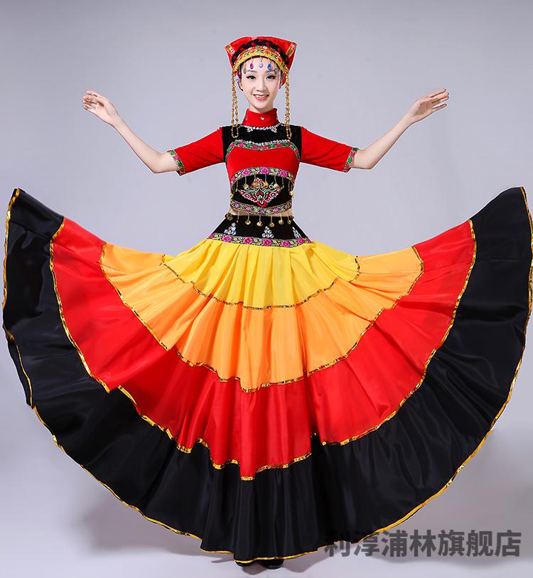 彝族衣服彝女民族风少数民族服装云南彝族服装女凉山全套2018新款