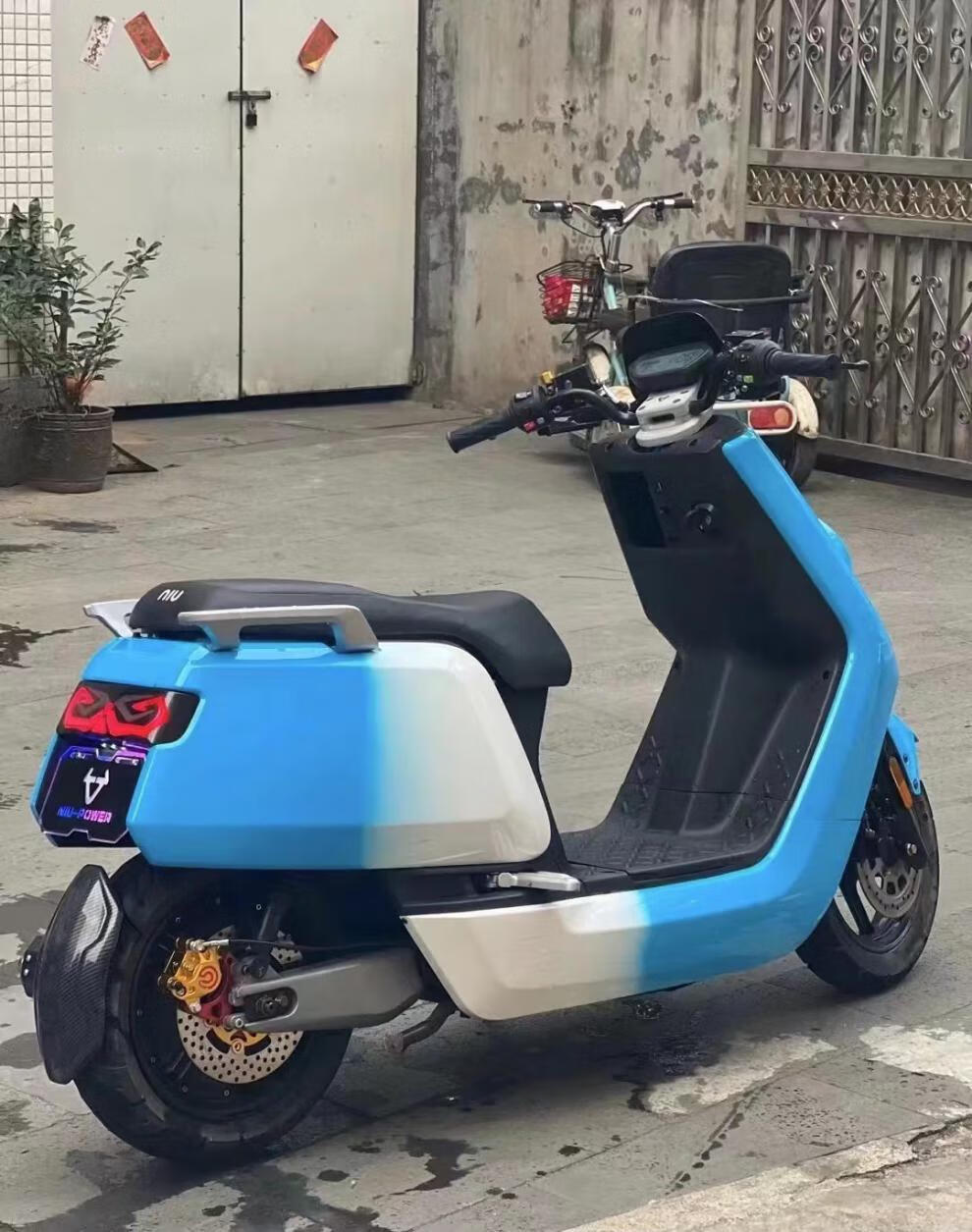 小牛电动车n1/n1s nqi全套纯色水泥灰拉花车壳改装烤漆定制外壳