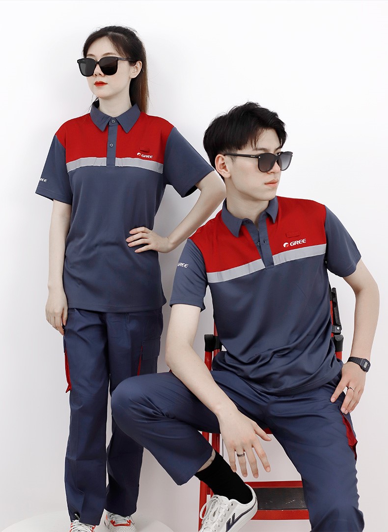 格力空调工作服上衣恤工装夏季短袖厂男夏装速干中央衣服售后工作服