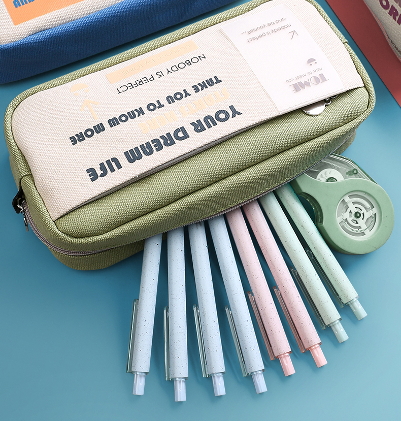 盒布袋女 大容量笔袋女孩2021新款流行中学生文具袋初中生铅笔袋ins