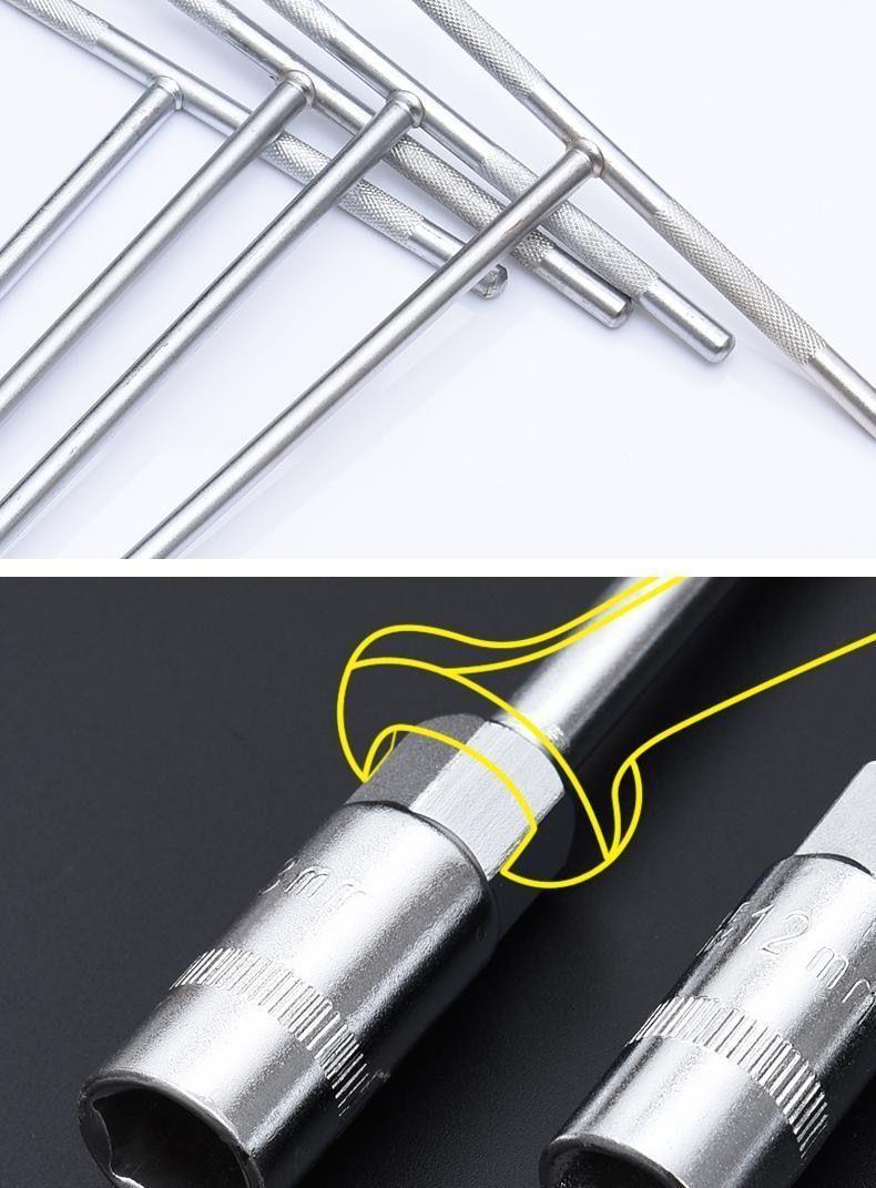 丁字杆汽车摩托车维修工具6-19mm加长外六角 丁字扳手6 7 8 9【图片