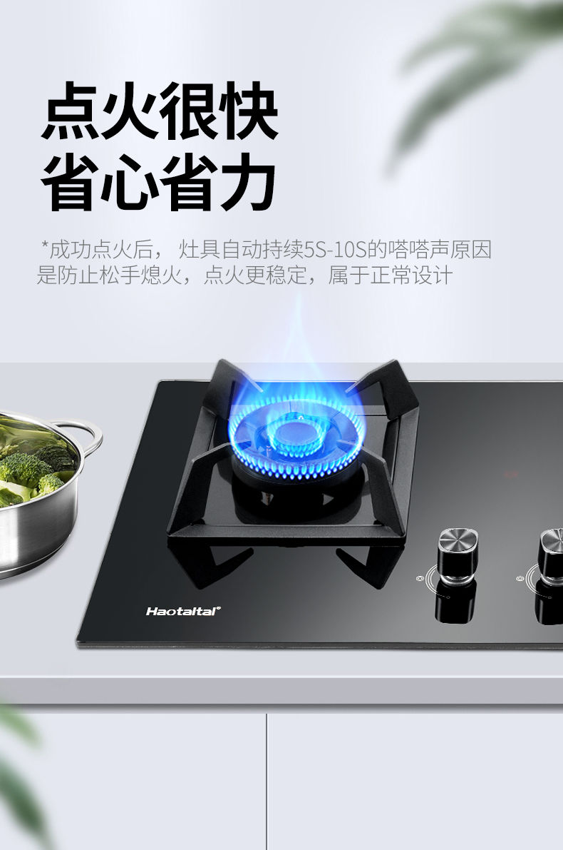 好太太燃气灶家用煤气灶双灶头天然气液化气灶台式猛火煤气炉灶具申花