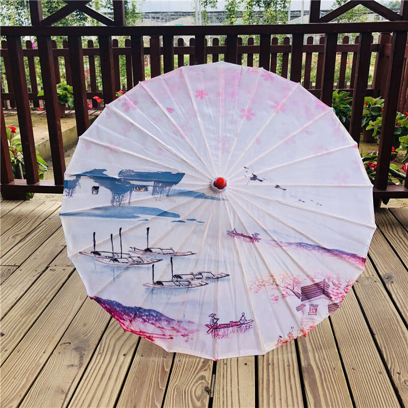 舞蹈演出绸布伞古代古装油纸伞古风防雨防晒舞台装饰演出跳舞伞古典绸