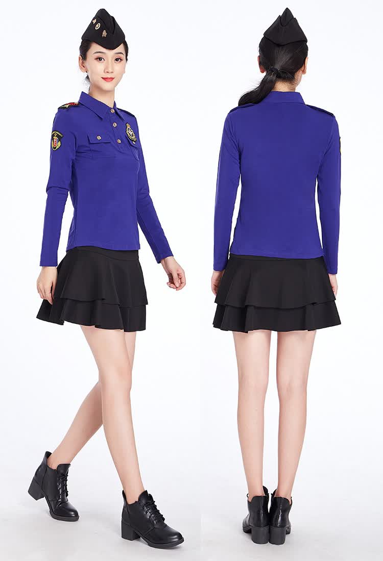 水兵舞服装女广场舞女装新款春秋季冬纯棉女上衣长袖鬼步舞服装演出服