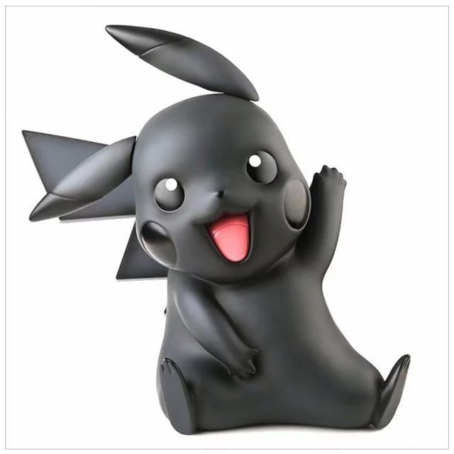 1大号皮卡丘伊布火龙可达鸭妙蛙杰尼龟摆件礼物 灰色朝牌皮卡丘 高约