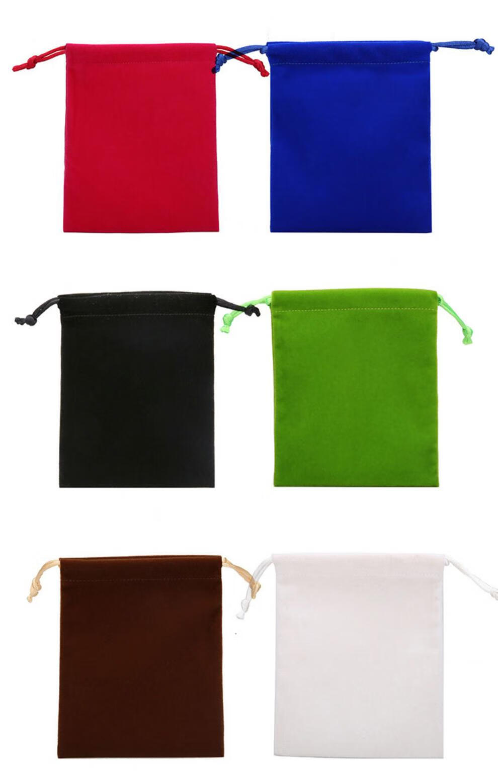 加厚绒布袋丝绒袋束口防尘袋收口拉绳袋布袋饰品首饰袋包装袋定制 枣