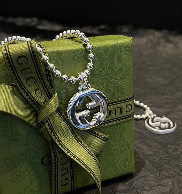 gucci 双g联锁双g项链男女 小众别致design money送男友项链 大号圆珠