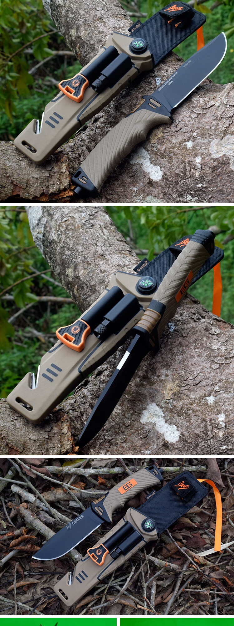 贝尔求生刀戈博贝爷同款美国贝尔求生刀戈博荒野求生随身刀户外刀具