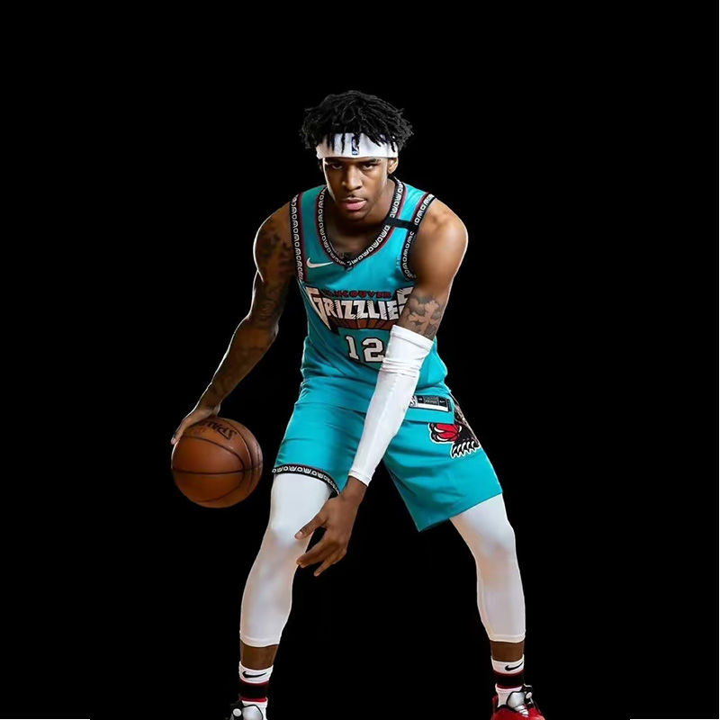 腾讯体育nba同款灰熊球衣12号莫兰特城市版套装篮球定制美式背心 套装