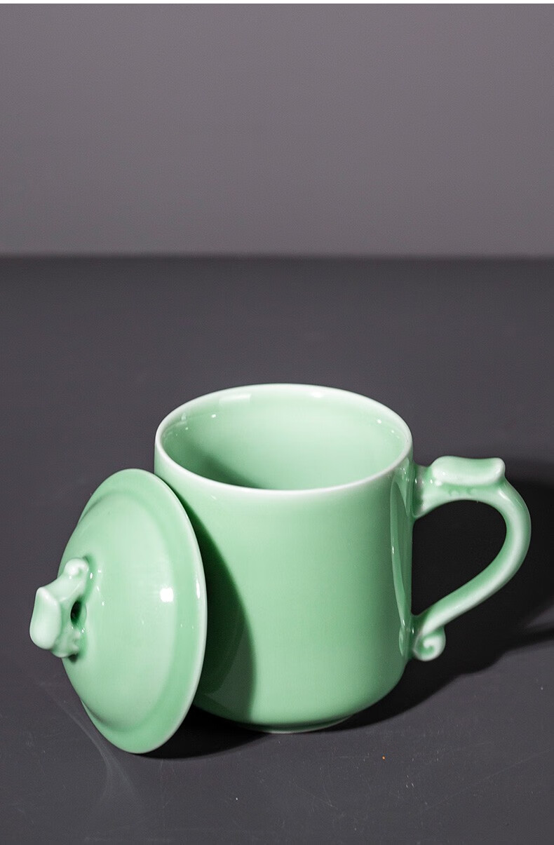 龙泉青瓷泡茶杯-龙把梅子青【图片 价格 品牌 报价】-京东