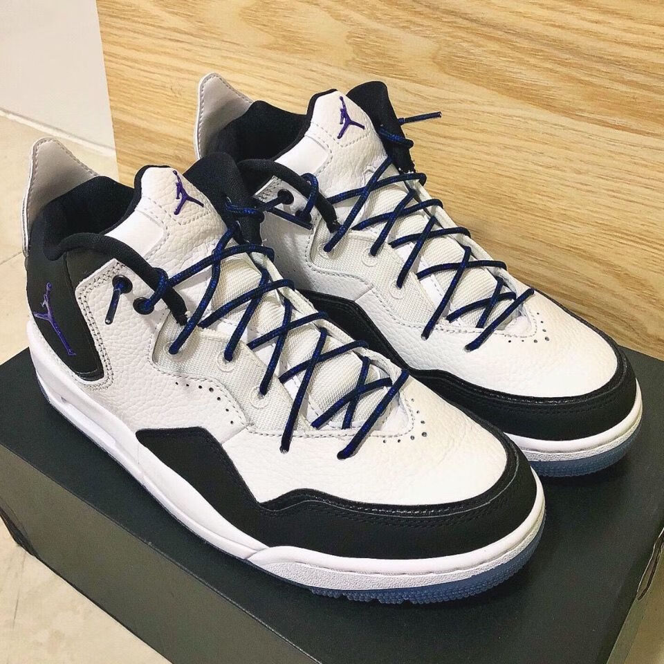 秋冬aj23 男女篮球鞋运动板鞋休闲百搭潮流帅气篮球鞋 白黑紫() 36 白