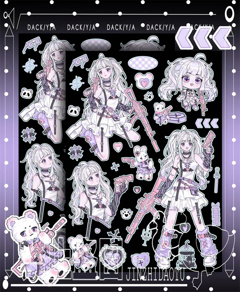 韩国ins甜亚风估卡贴纸便宜韩系镭射人物咕卡爱豆小卡diy装饰素材 10