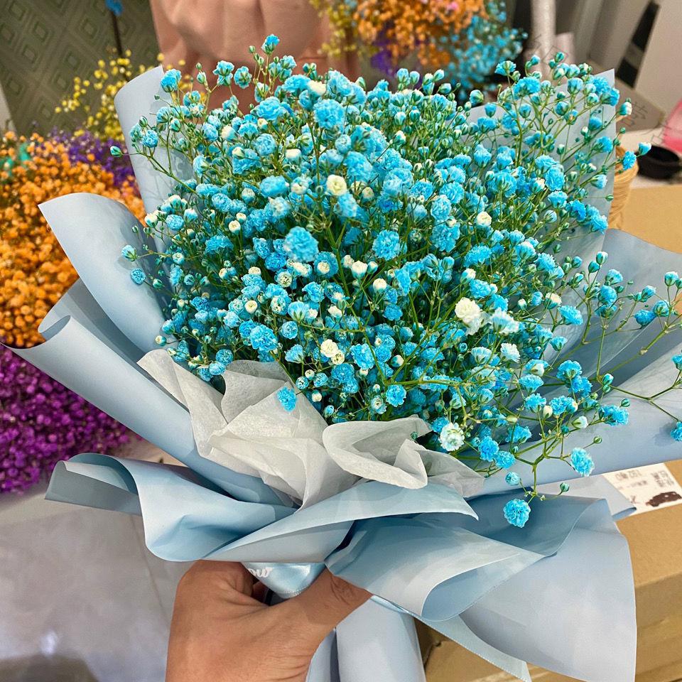 满天星花束成品真花生日礼物男友女友闺蜜节日送人礼盒装毕业季紫色