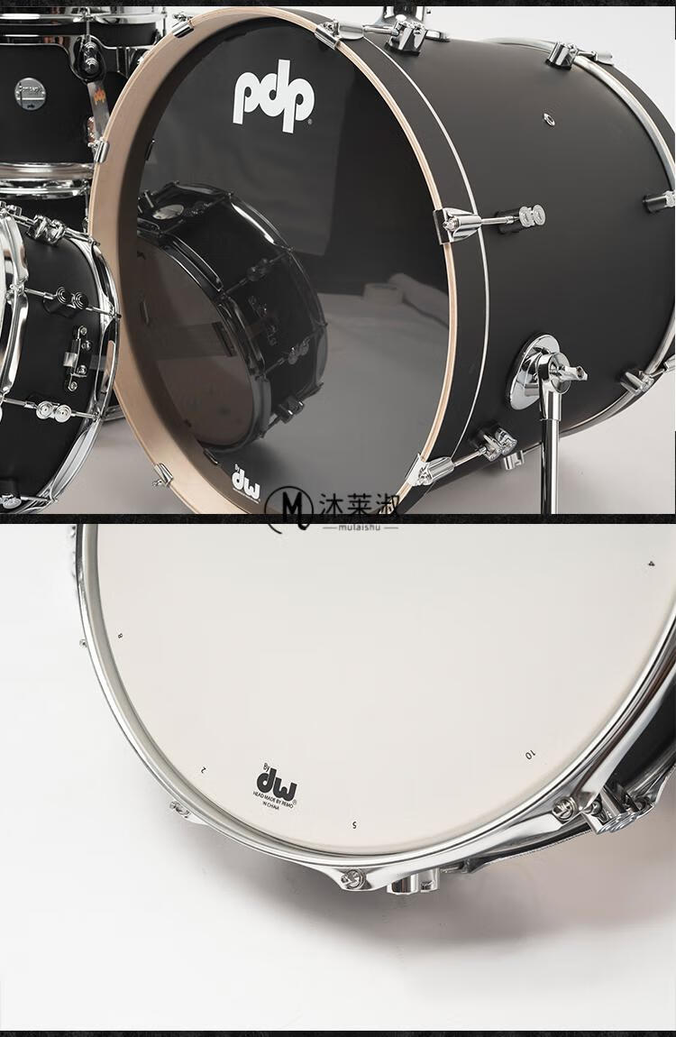 pdp架子鼓初学pdp/dw概念枫木系列架子鼓全涂胶pvc爵士鼓初学演 哑黑