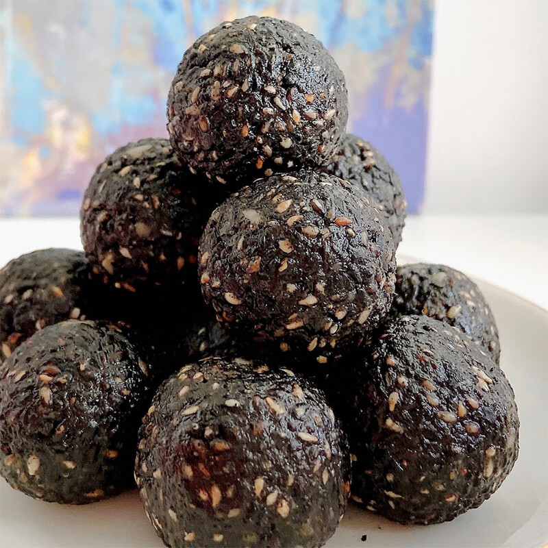 英贝健纯黑芝麻丸九蒸九晒手工即食零食营养孕妇成人儿童小袋装 7袋