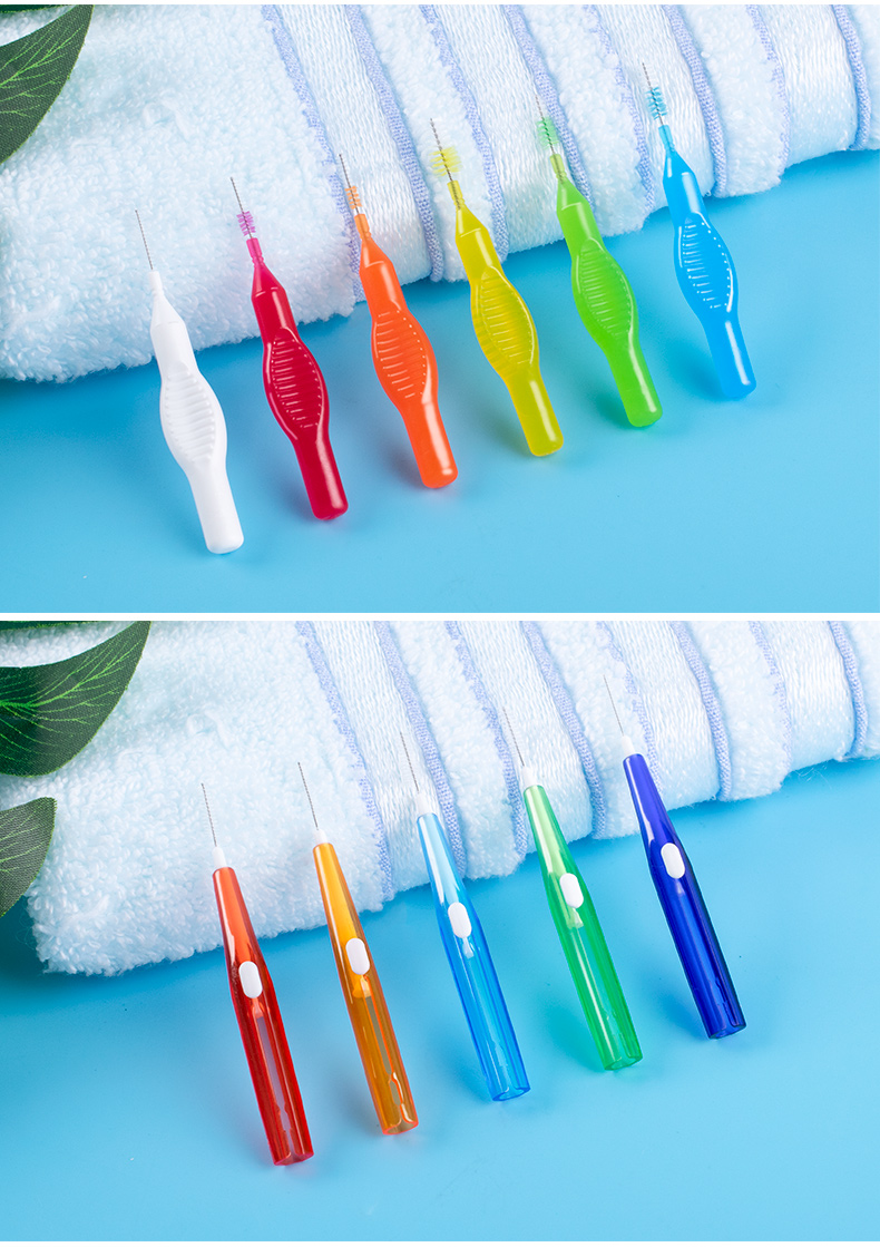 进口不锈钢丝小鹿妈妈牙缝刷牙间刷清洁矫正畸牙刷套齿间隙刷20支牙