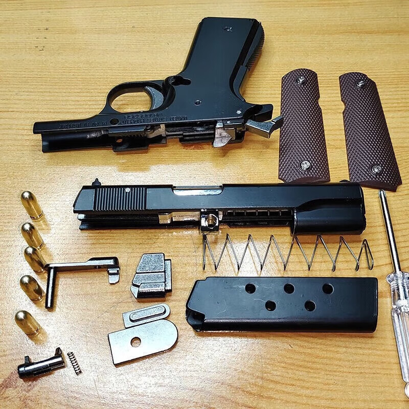 真手炝 军事全金属抛壳大号仿真儿童玩具枪可拆卸1:2.