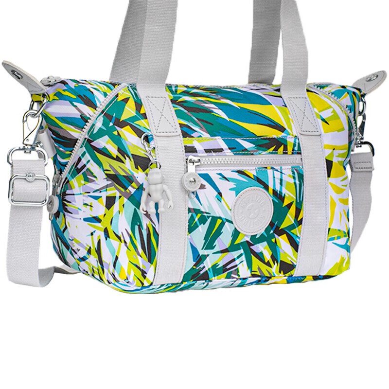 凯浦林kipling猴子包男女款大容量腋下包单肩手提包 m29-象牙白暗纹