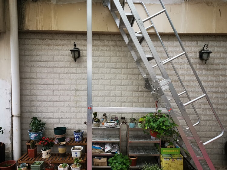 定制铝合金可折叠室外扶手阁楼梯消防安全爬梯上楼顶基坑登高梯子