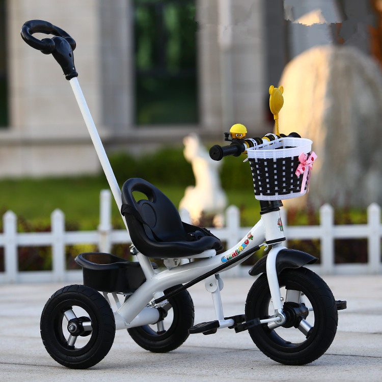 宝宝三轮车轻便折叠可坐可躺手推车婴幼儿童车小孩脚踏车1-2-3岁 乳