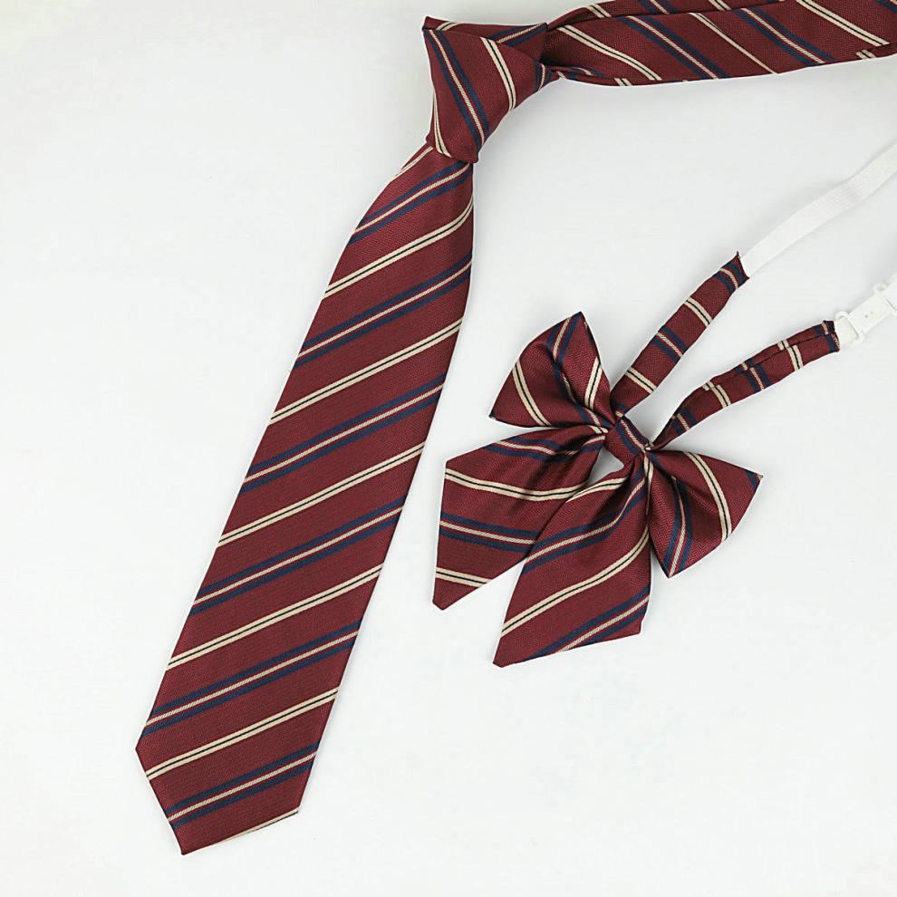 想蝶 日系学院风jk条纹领带男女领花制服校服女生衬衫手打免打dk tw