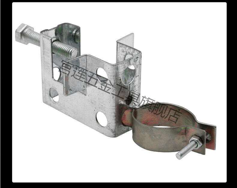 老虎卡镀锌加厚铁皮方形槽钢虎口夹管夹紧固c型钢管卡工字钢梁卡 大号