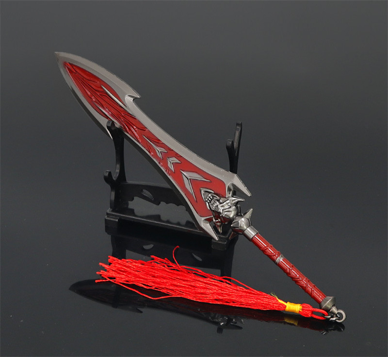 王者兵器李信一念神魔皮肤荣耀合金武器钥匙扣摆件金属玩具oloey 21cm