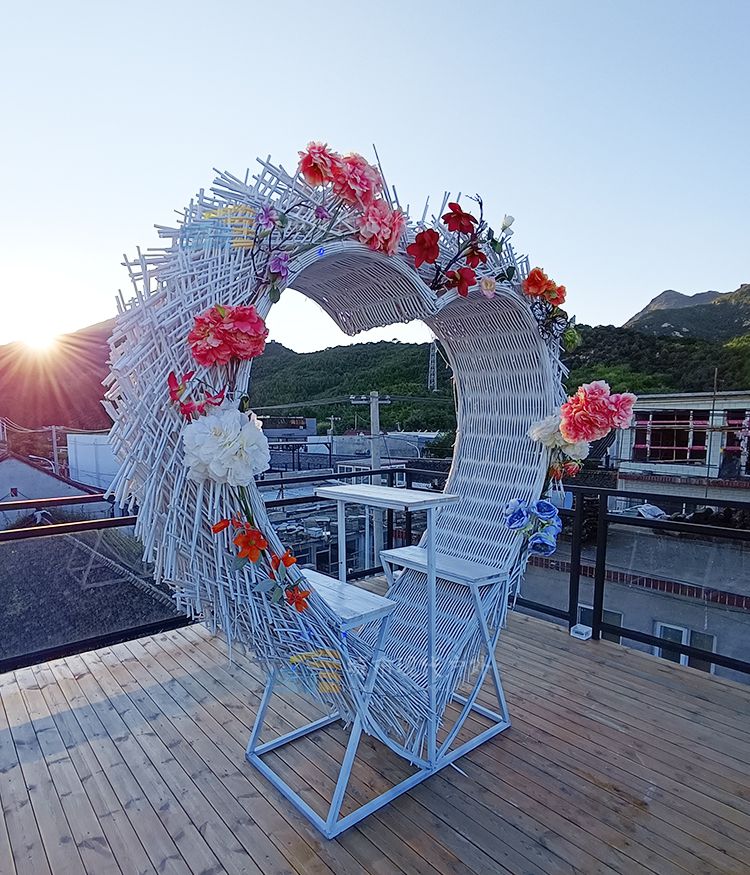 户外景观道具 景区网红打卡网红爱心鸟巢巴厘岛酒店创意民宿景点景区