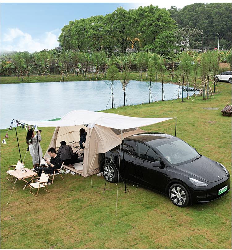 modely帐篷杜邦适用特斯拉modely汽车尾帐篷防水防晒休闲户外露营帐篷