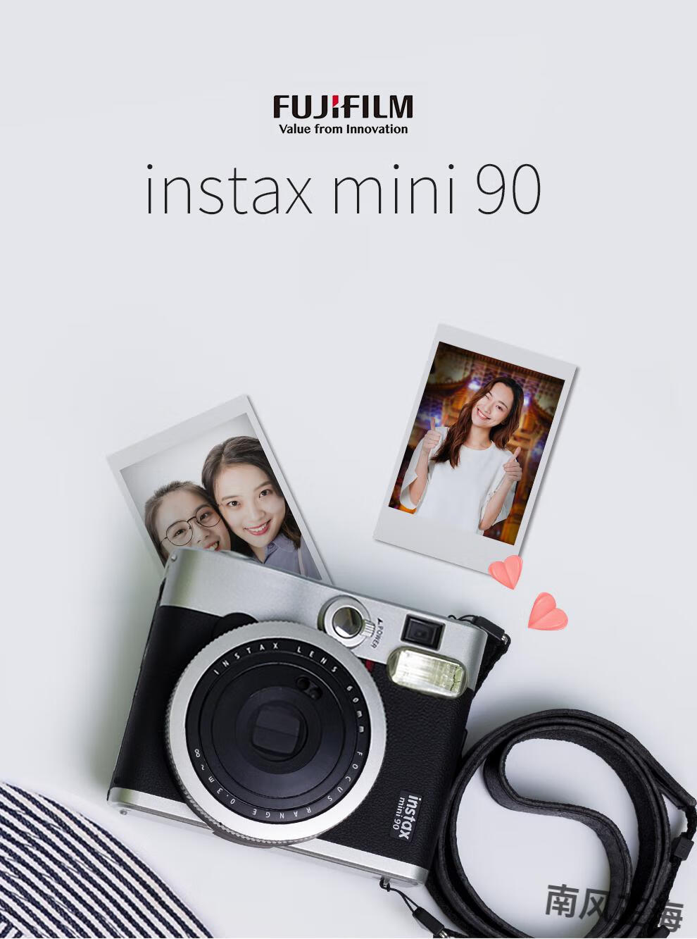 fujifilm富士instax mini90胶片相机一次成像复古款拍立得套餐含相纸