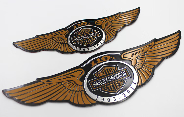 哈雷100周年纪念车身贴纸 摩托车车贴 机盖标 盾标 车头标志 侧标 汽
