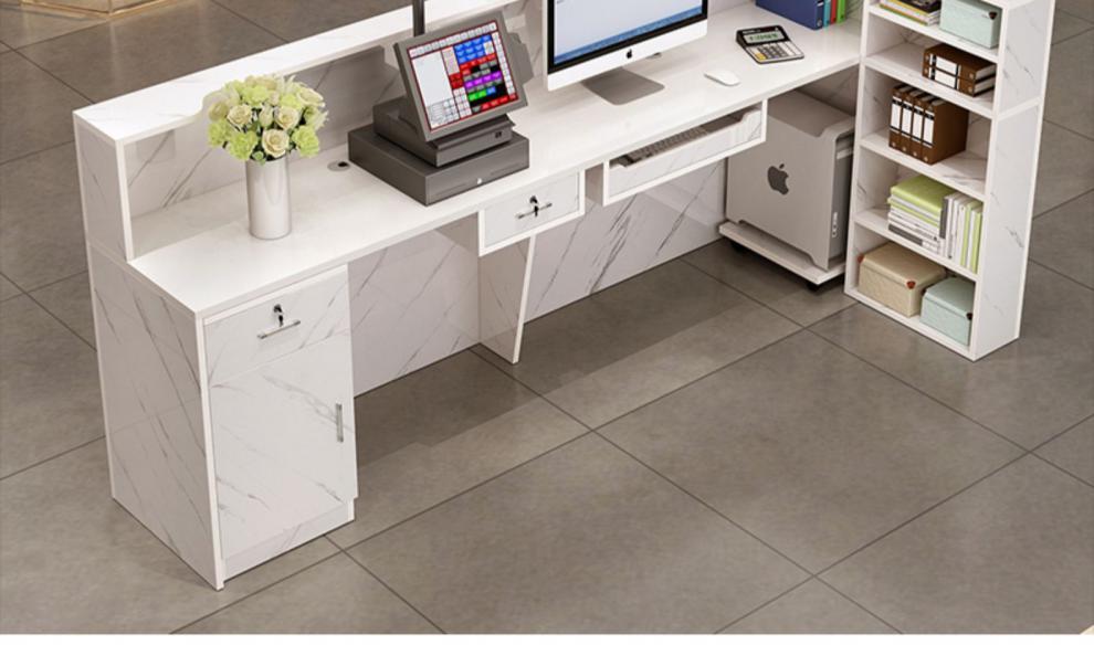 收银台l型 收银台柜台转角简约吧台药店饭店餐饮理发店铺小型拐角前台