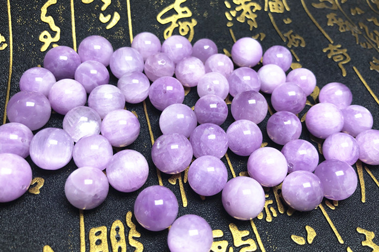 紫锂辉散珠紫粉锂辉石薰衣草紫色水晶单圈紫水晶手串女20mm