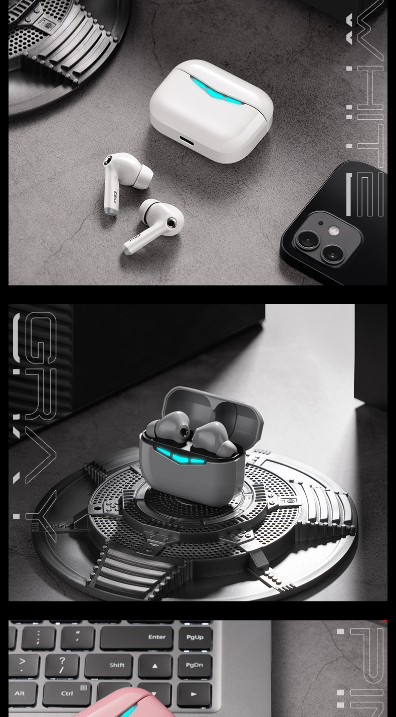 【准新】漫步者gm3真无线蓝牙耳机双耳降噪入耳式游戏吃鸡电竞低运动