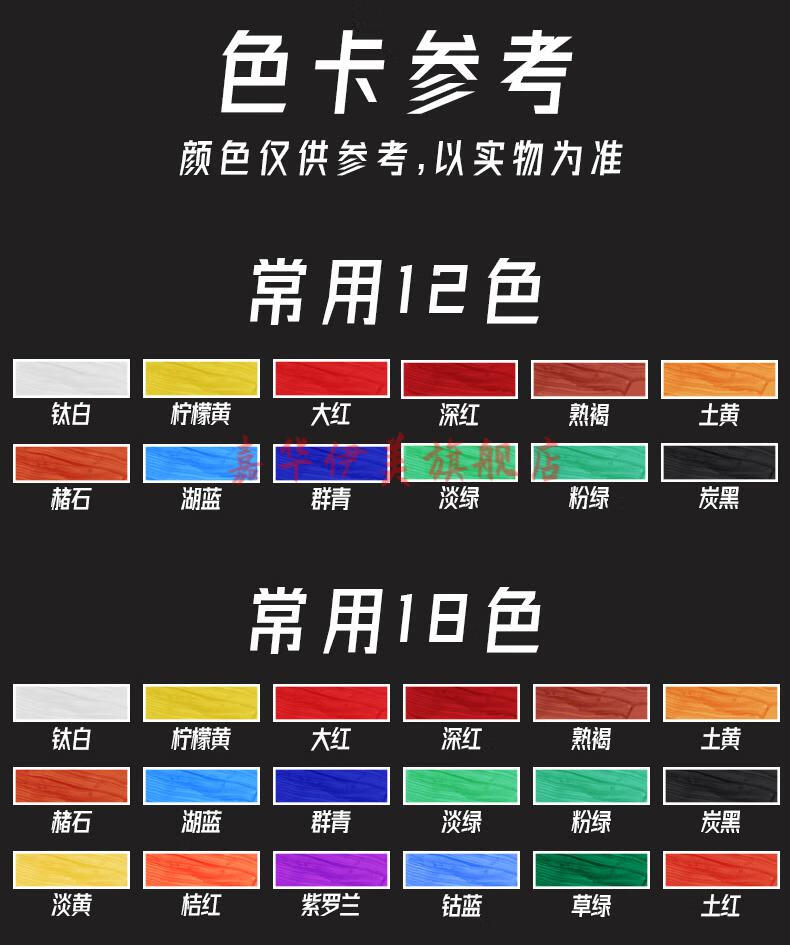 京固马利牌丙烯颜料500ml大瓶白色黑色300金色墙绘专用防水炳稀染料