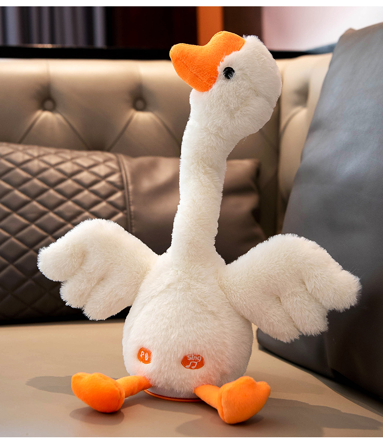 学说话的玩具大白鹅公仔沙雕网红大鹅毛绒玩具娃娃复读玩偶儿童礼物
