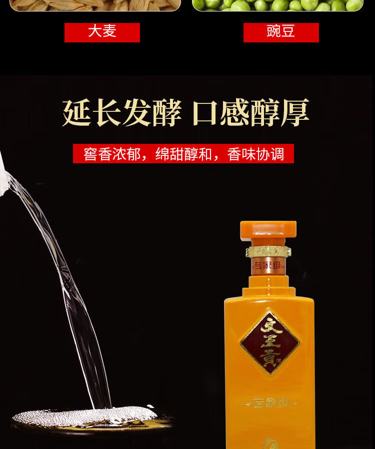 康师傅 文王贡酒 安徽临泉文王贡酒6年型专家级浓香型40.