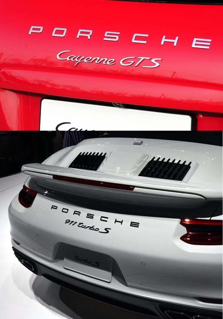 保时捷标志车标卡宴英文标macangts帕拉梅拉s标字母标后尾标改装