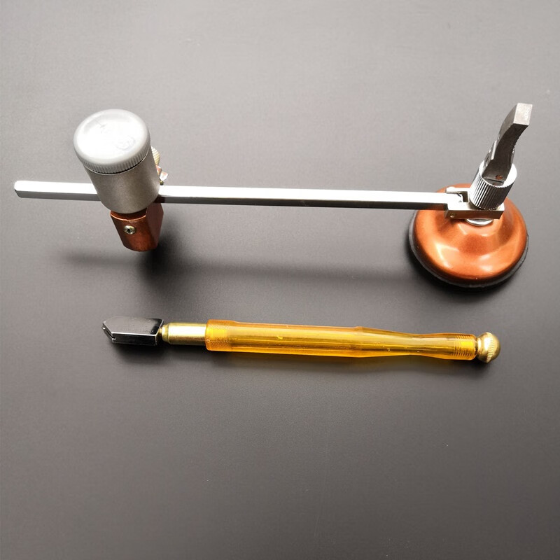 玻璃圆规刀家用抽油烟机玻璃开孔器玻璃刀厚玻璃切割划圆工具 万向轮